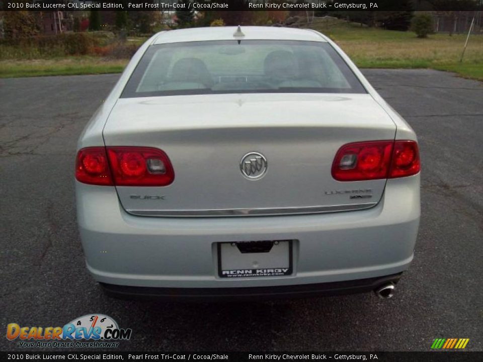 2010 Buick Lucerne CXL Special Edition Pearl Frost Tri-Coat / Cocoa/Shale Photo #7