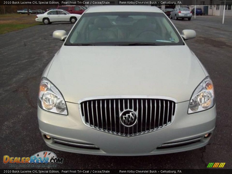2010 Buick Lucerne CXL Special Edition Pearl Frost Tri-Coat / Cocoa/Shale Photo #9