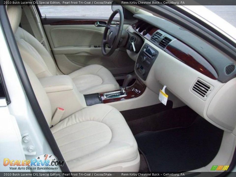 2010 Buick Lucerne CXL Special Edition Pearl Frost Tri-Coat / Cocoa/Shale Photo #13