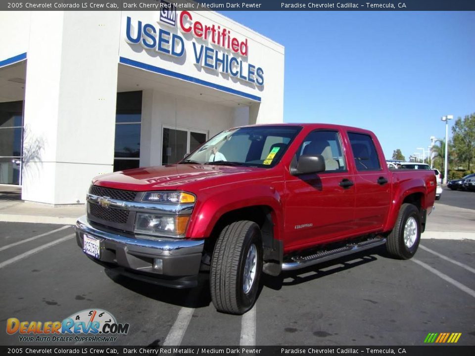 2005 Chevrolet Colorado LS Crew Cab Dark Cherry Red Metallic / Medium Dark Pewter Photo #1