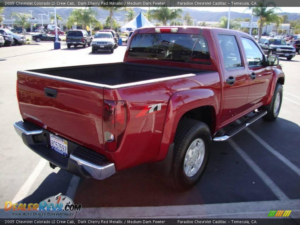 2005 Chevrolet Colorado LS Crew Cab Dark Cherry Red Metallic / Medium Dark Pewter Photo #3