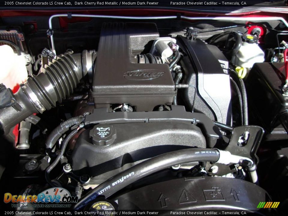 2005 Chevrolet Colorado LS Crew Cab Dark Cherry Red Metallic / Medium Dark Pewter Photo #6