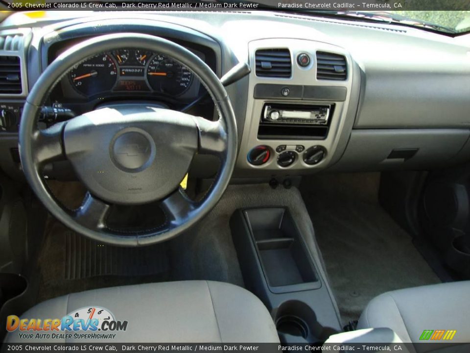 2005 Chevrolet Colorado LS Crew Cab Dark Cherry Red Metallic / Medium Dark Pewter Photo #7