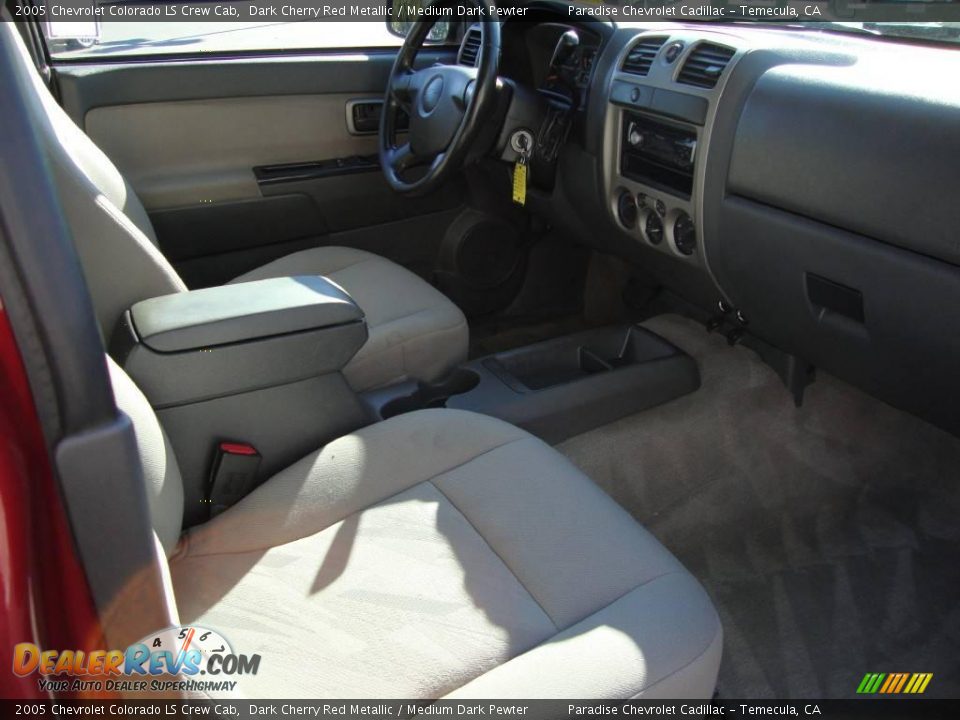 2005 Chevrolet Colorado LS Crew Cab Dark Cherry Red Metallic / Medium Dark Pewter Photo #12