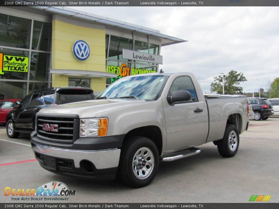 2008 GMC Sierra 1500 Regular Cab Silver Birch Metallic / Dark Titanium Photo #1