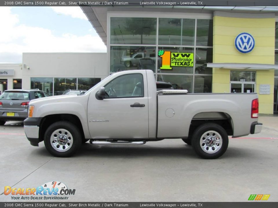 2008 GMC Sierra 1500 Regular Cab Silver Birch Metallic / Dark Titanium Photo #2