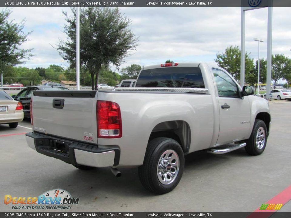 2008 GMC Sierra 1500 Regular Cab Silver Birch Metallic / Dark Titanium Photo #5