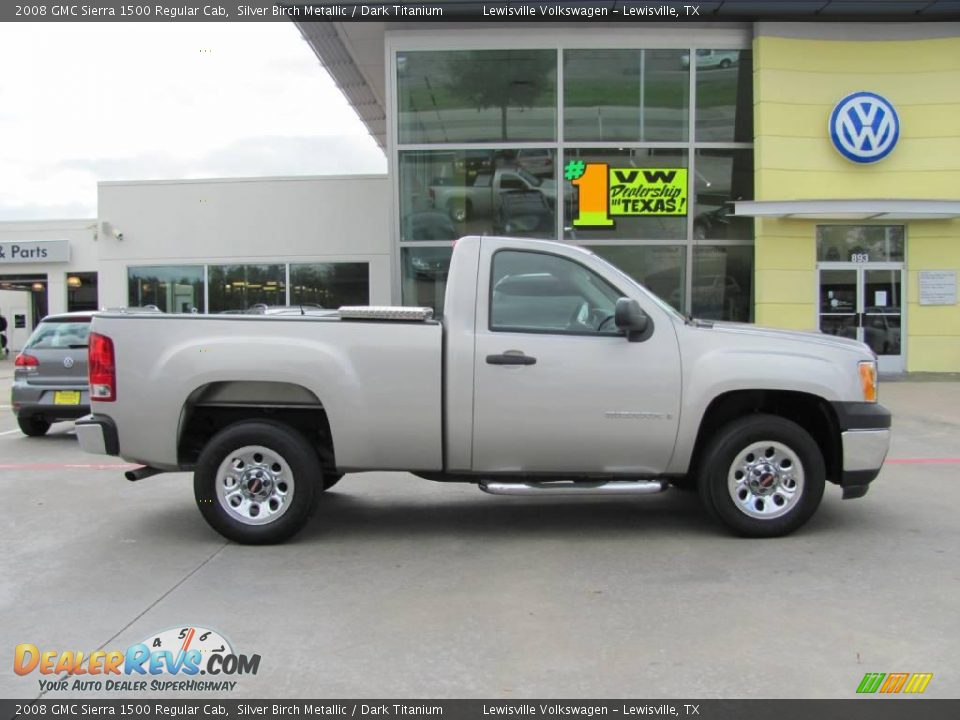 2008 GMC Sierra 1500 Regular Cab Silver Birch Metallic / Dark Titanium Photo #6