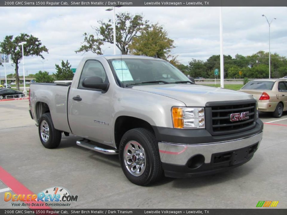2008 GMC Sierra 1500 Regular Cab Silver Birch Metallic / Dark Titanium Photo #7