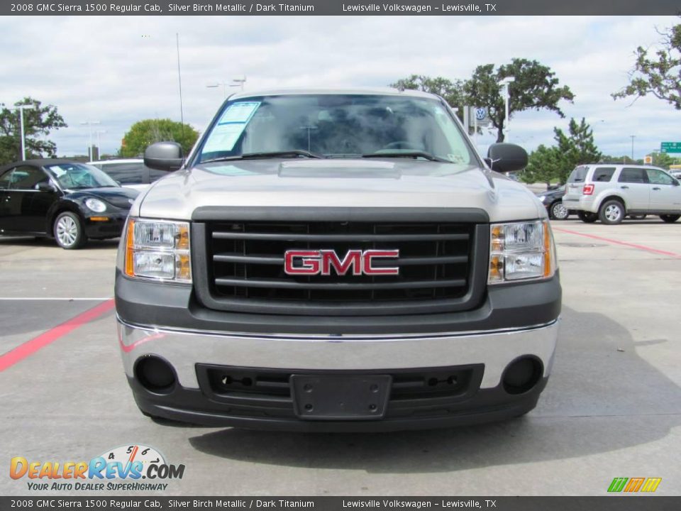 2008 GMC Sierra 1500 Regular Cab Silver Birch Metallic / Dark Titanium Photo #8