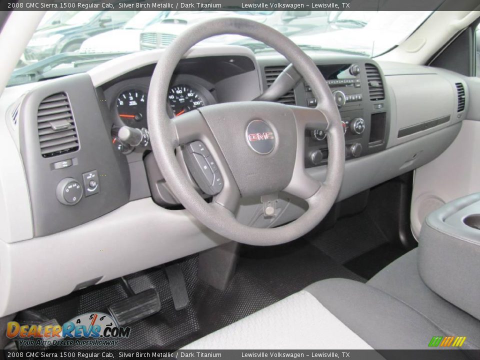 2008 GMC Sierra 1500 Regular Cab Silver Birch Metallic / Dark Titanium Photo #11