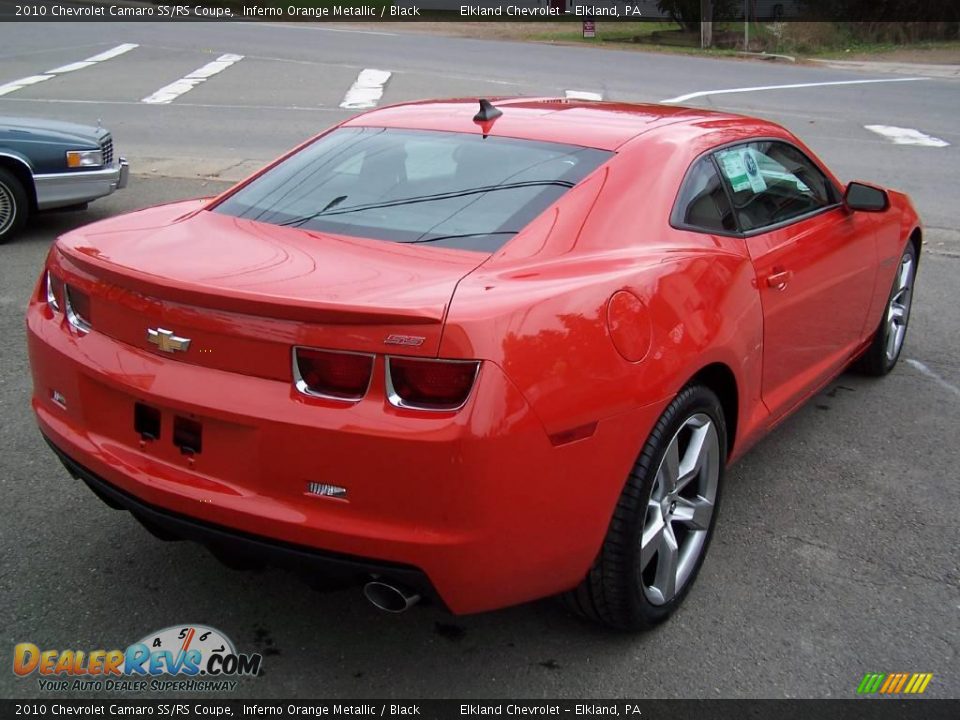 2010 Chevrolet Camaro SS/RS Coupe Inferno Orange Metallic / Black Photo #7
