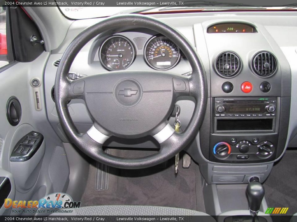 2004 Chevrolet Aveo LS Hatchback Victory Red / Gray Photo #14