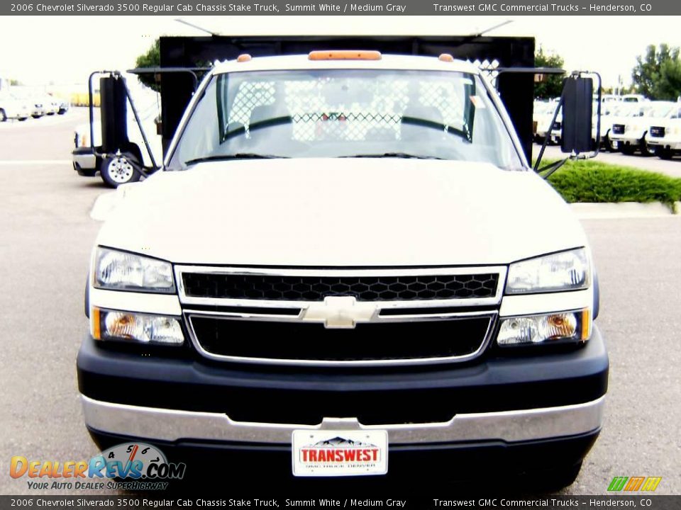 2006 Chevrolet Silverado 3500 Regular Cab Chassis Stake Truck Summit White / Medium Gray Photo #2
