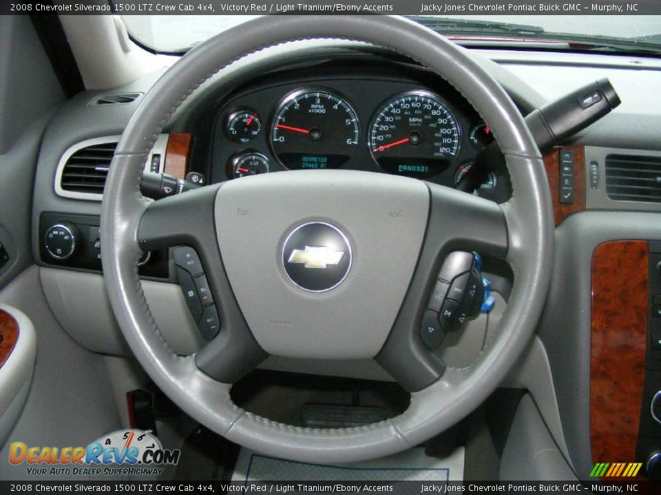 2008 Chevrolet Silverado 1500 LTZ Crew Cab 4x4 Victory Red / Light Titanium/Ebony Accents Photo #4