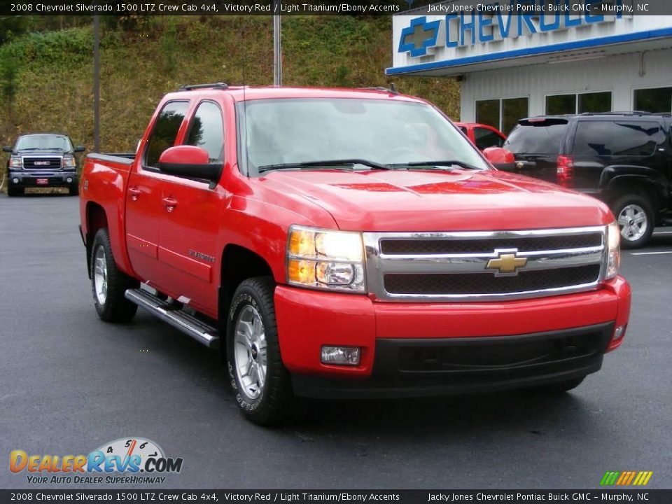 2008 Chevrolet Silverado 1500 LTZ Crew Cab 4x4 Victory Red / Light Titanium/Ebony Accents Photo #10