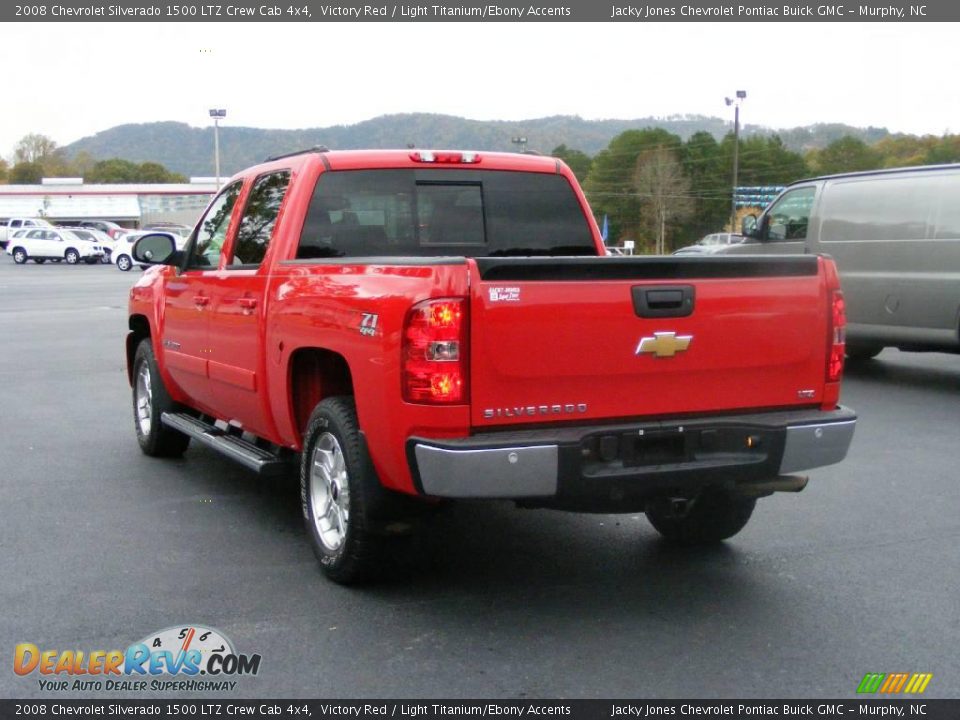 2008 Chevrolet Silverado 1500 LTZ Crew Cab 4x4 Victory Red / Light Titanium/Ebony Accents Photo #14