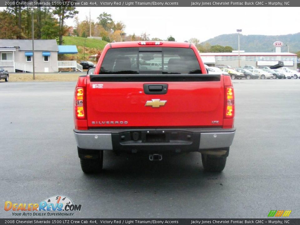 2008 Chevrolet Silverado 1500 LTZ Crew Cab 4x4 Victory Red / Light Titanium/Ebony Accents Photo #15