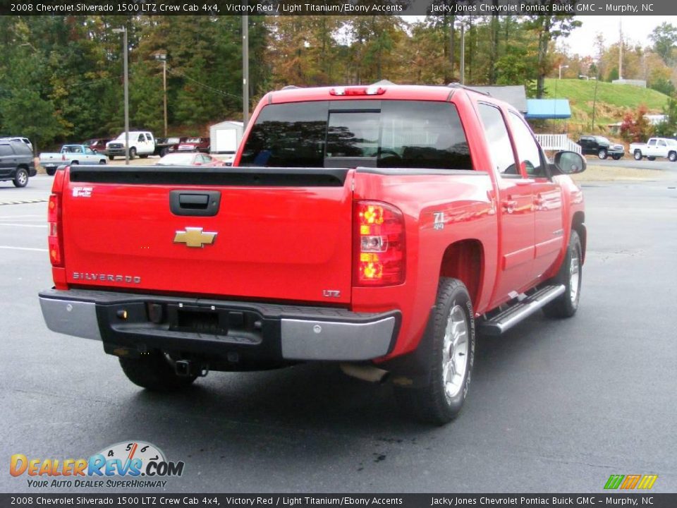 2008 Chevrolet Silverado 1500 LTZ Crew Cab 4x4 Victory Red / Light Titanium/Ebony Accents Photo #16