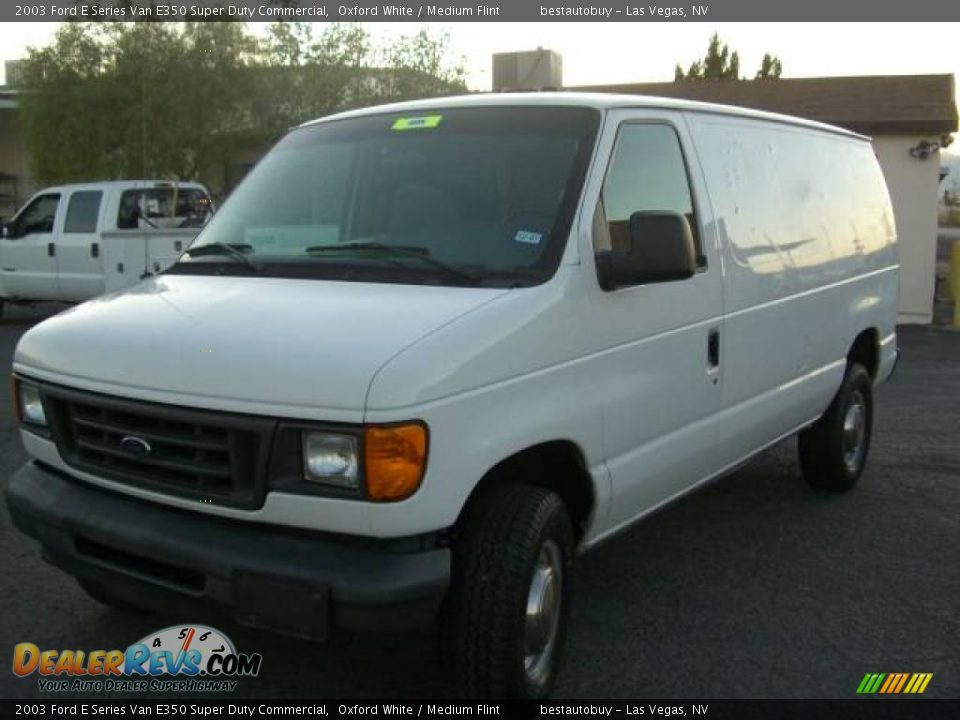 2003 Ford E Series Van E350 Super Duty Commercial Oxford White / Medium Flint Photo #2