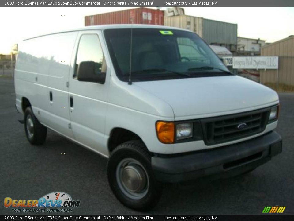 2003 Ford E Series Van E350 Super Duty Commercial Oxford White / Medium Flint Photo #4