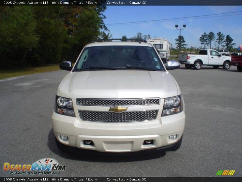 2008 Chevrolet Avalanche LTZ White Diamond Tricoat / Ebony Photo #2