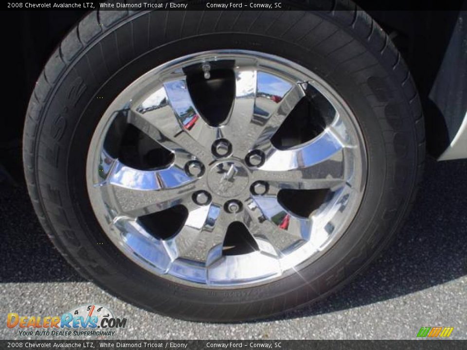 2008 Chevrolet Avalanche LTZ White Diamond Tricoat / Ebony Photo #9