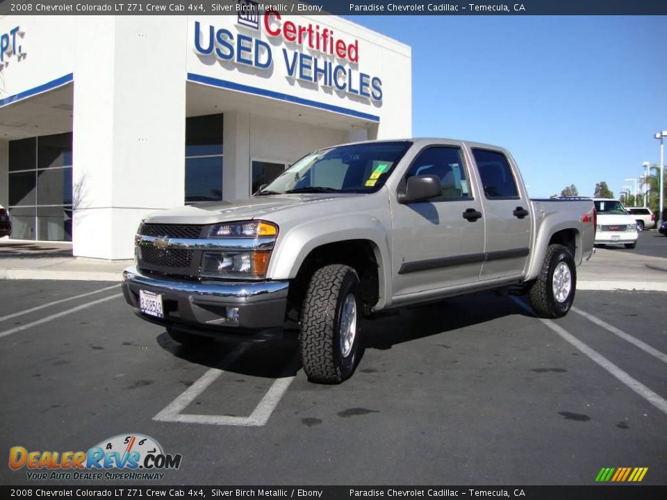 2008 Chevrolet Colorado LT Z71 Crew Cab 4x4 Silver Birch Metallic / Ebony Photo #1