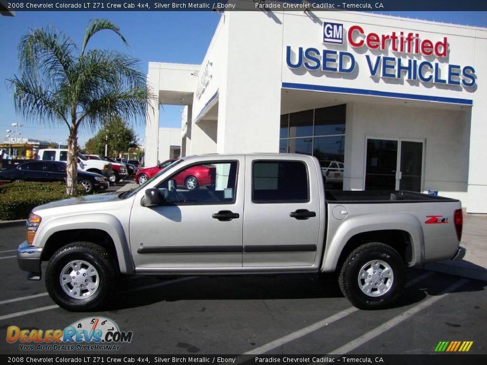 2008 Chevrolet Colorado LT Z71 Crew Cab 4x4 Silver Birch Metallic / Ebony Photo #2