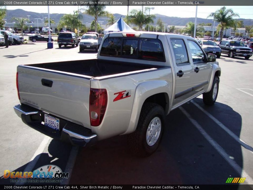 2008 Chevrolet Colorado LT Z71 Crew Cab 4x4 Silver Birch Metallic / Ebony Photo #3