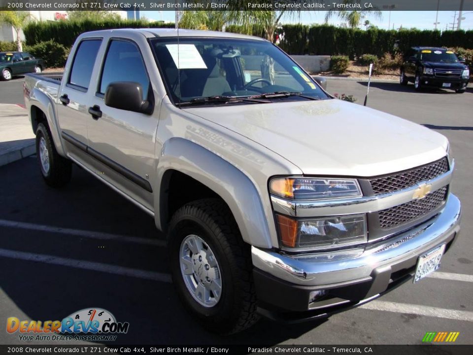 2008 Chevrolet Colorado LT Z71 Crew Cab 4x4 Silver Birch Metallic / Ebony Photo #4