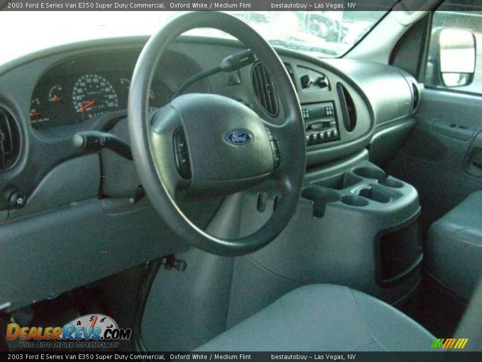 2003 Ford E Series Van E350 Super Duty Commercial Oxford White / Medium Flint Photo #24