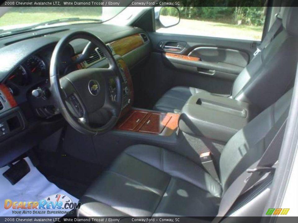 2008 Chevrolet Avalanche LTZ White Diamond Tricoat / Ebony Photo #22