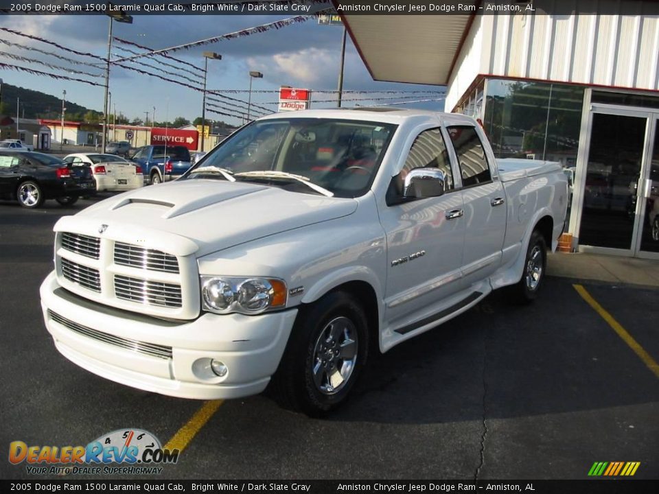 2005 Dodge Ram 1500 Laramie Quad Cab Bright White / Dark Slate Gray Photo #1
