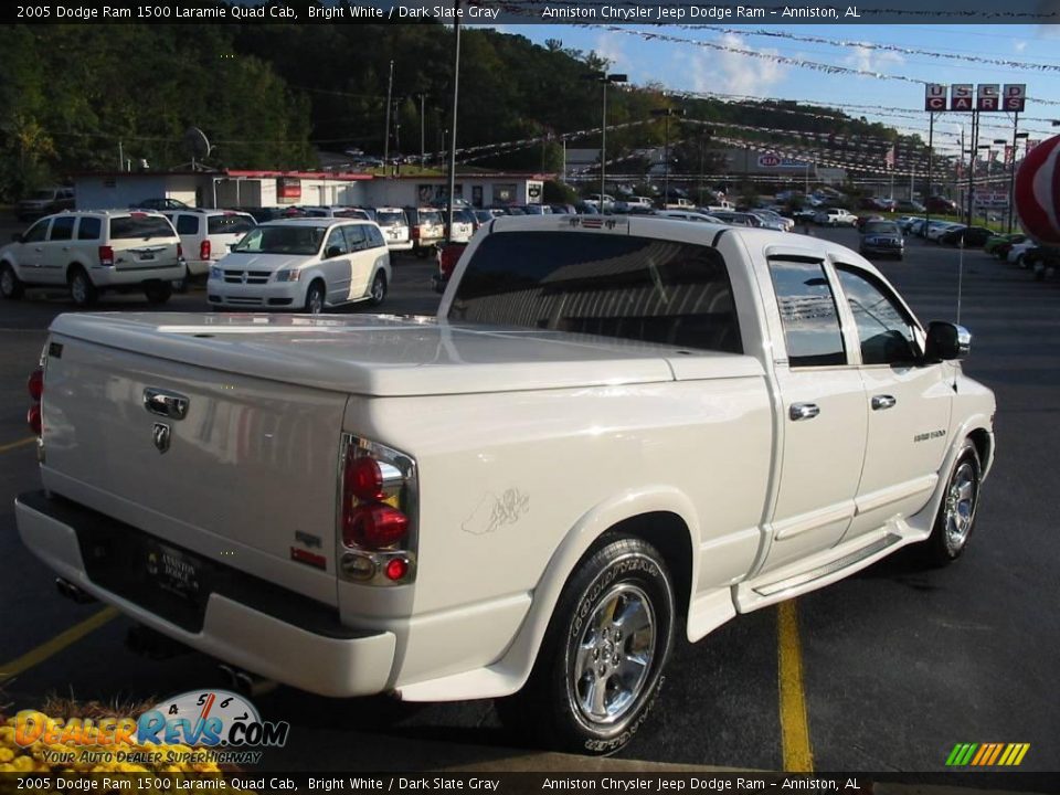 2005 Dodge Ram 1500 Laramie Quad Cab Bright White / Dark Slate Gray Photo #3