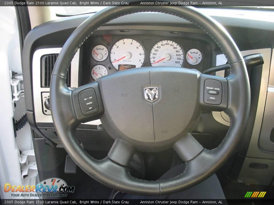 2005 Dodge Ram 1500 Laramie Quad Cab Bright White / Dark Slate Gray Photo #5