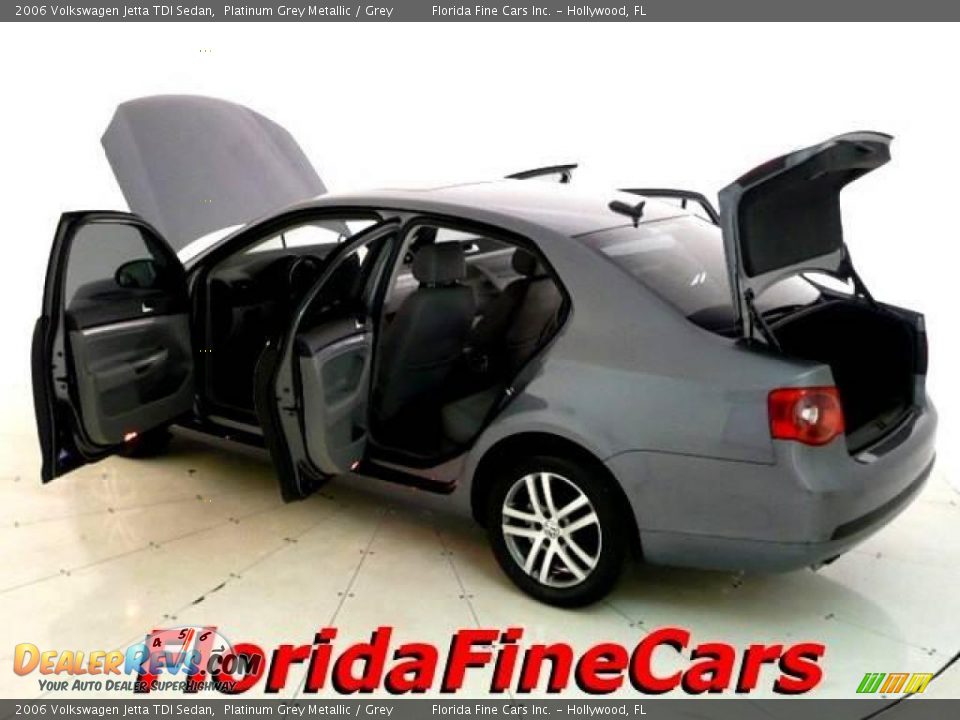 2006 Volkswagen Jetta TDI Sedan Platinum Grey Metallic / Grey Photo #8