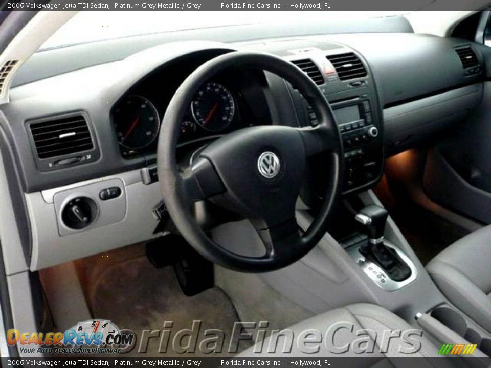 2006 Volkswagen Jetta TDI Sedan Platinum Grey Metallic / Grey Photo #12