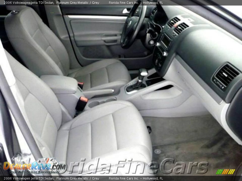 2006 Volkswagen Jetta TDI Sedan Platinum Grey Metallic / Grey Photo #13