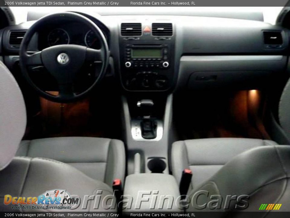 2006 Volkswagen Jetta TDI Sedan Platinum Grey Metallic / Grey Photo #16