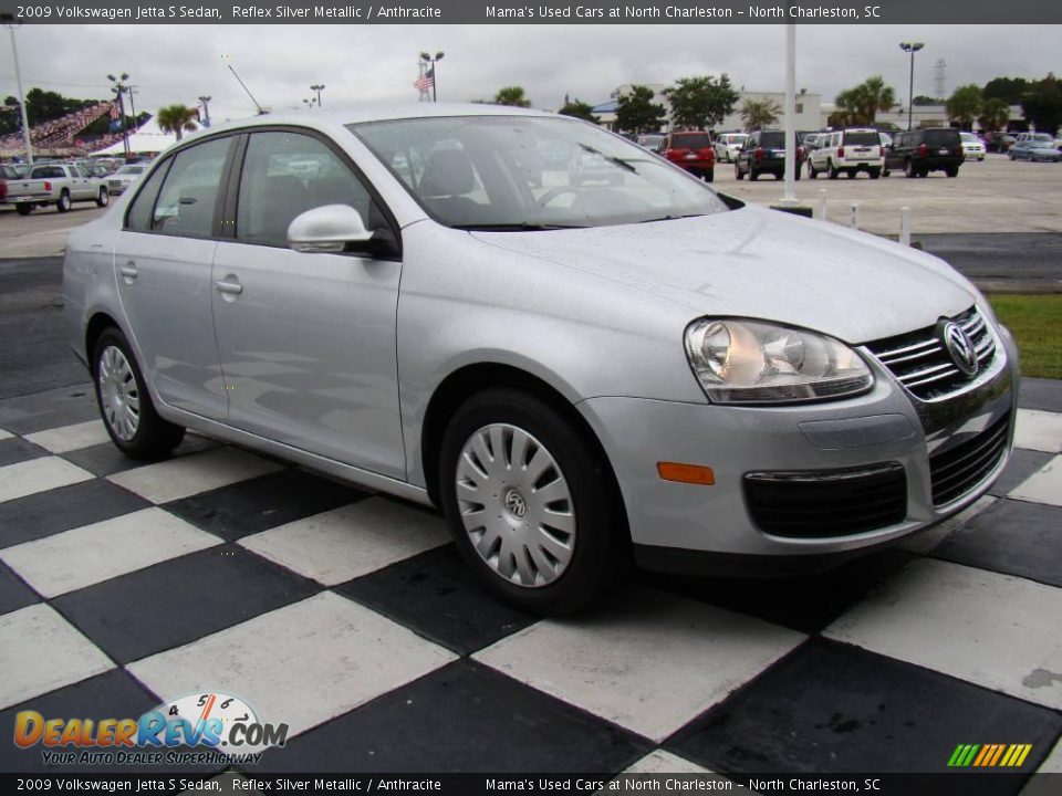 2009 Volkswagen Jetta S Sedan Reflex Silver Metallic / Anthracite Photo #4