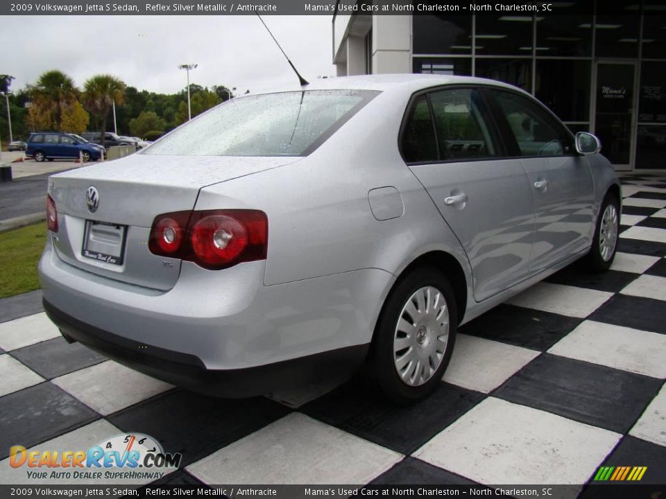 2009 Volkswagen Jetta S Sedan Reflex Silver Metallic / Anthracite Photo #6