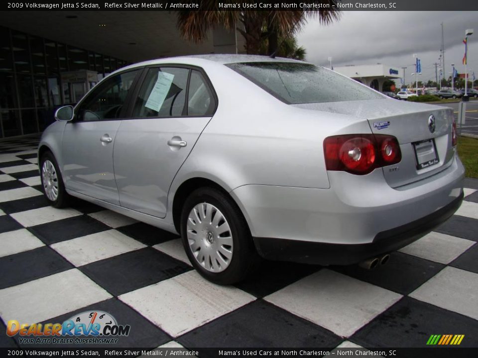 2009 Volkswagen Jetta S Sedan Reflex Silver Metallic / Anthracite Photo #8