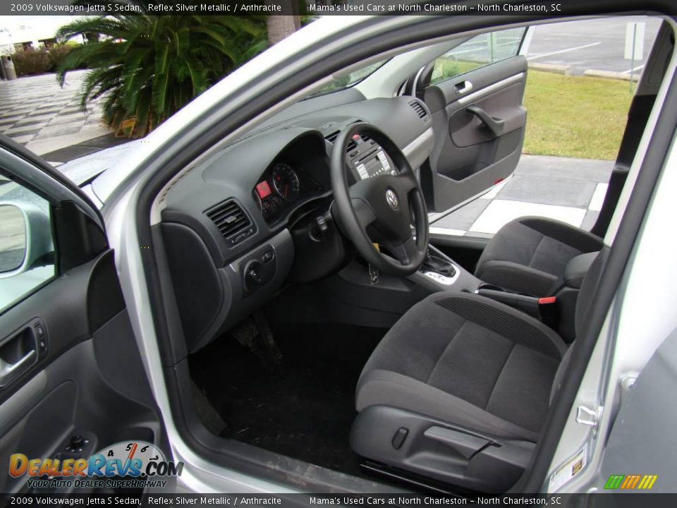 2009 Volkswagen Jetta S Sedan Reflex Silver Metallic / Anthracite Photo #9