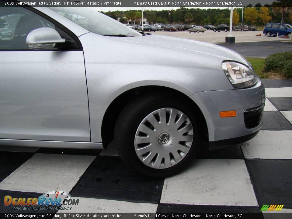 2009 Volkswagen Jetta S Sedan Reflex Silver Metallic / Anthracite Photo #21