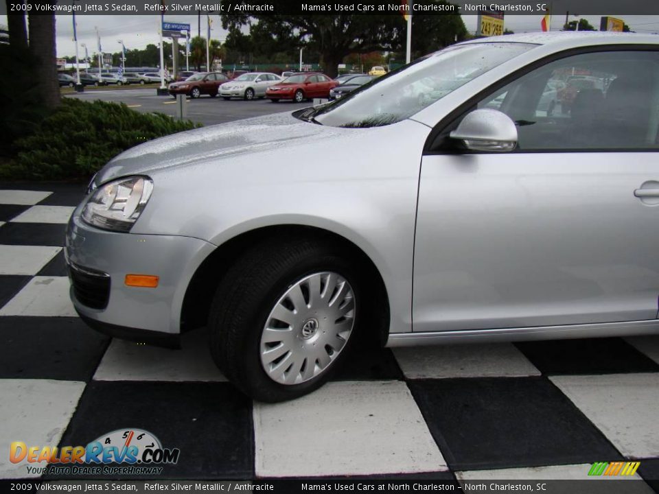 2009 Volkswagen Jetta S Sedan Reflex Silver Metallic / Anthracite Photo #22
