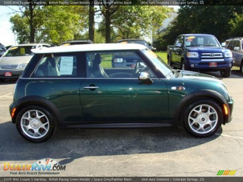 2005 Mini Cooper S Hardtop British Racing Green Metallic / Space Grey/Panther Black Photo #2