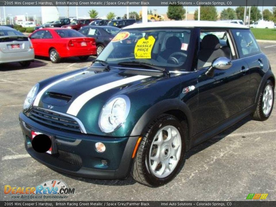 2005 Mini Cooper S Hardtop British Racing Green Metallic / Space Grey/Panther Black Photo #3
