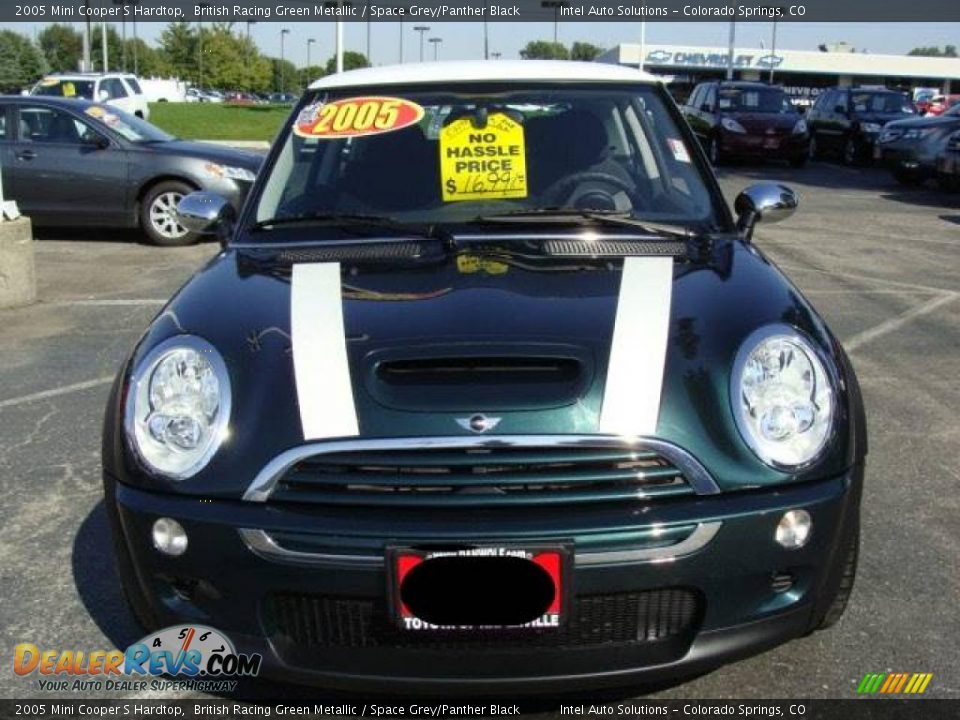 2005 Mini Cooper S Hardtop British Racing Green Metallic / Space Grey/Panther Black Photo #4