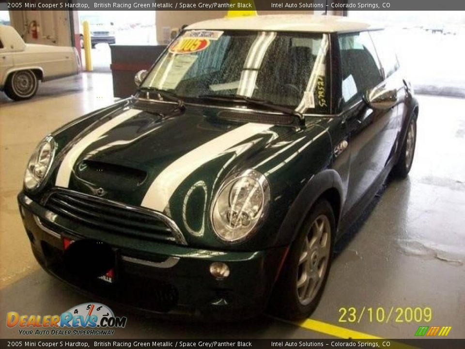 2005 Mini Cooper S Hardtop British Racing Green Metallic / Space Grey/Panther Black Photo #5